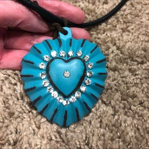Trendy Turquoise Heart Shaped Necklace
